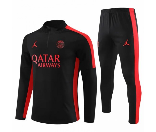 23-24 Jordan PSG Black Training Technical Soccer Tracksuit