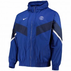 Paris Saint-Germain Blue Strike Anthem Full-Zip Hoodie Soccer Jacket