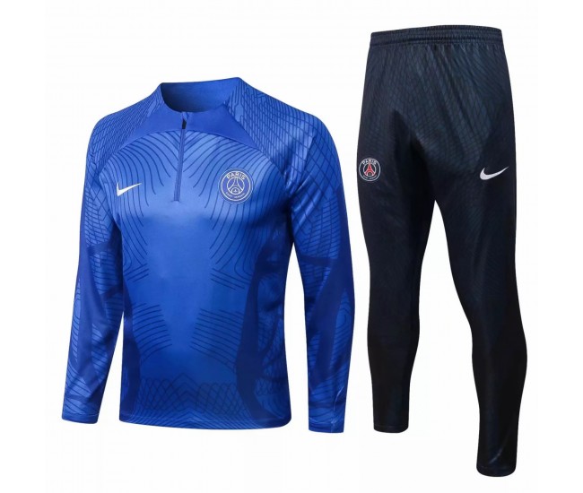 2022-23 PSG Blue Training Technical Soccer Tracksuit