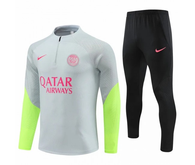 23-24 PSG Grey Training Technical Soccer Tracksuit