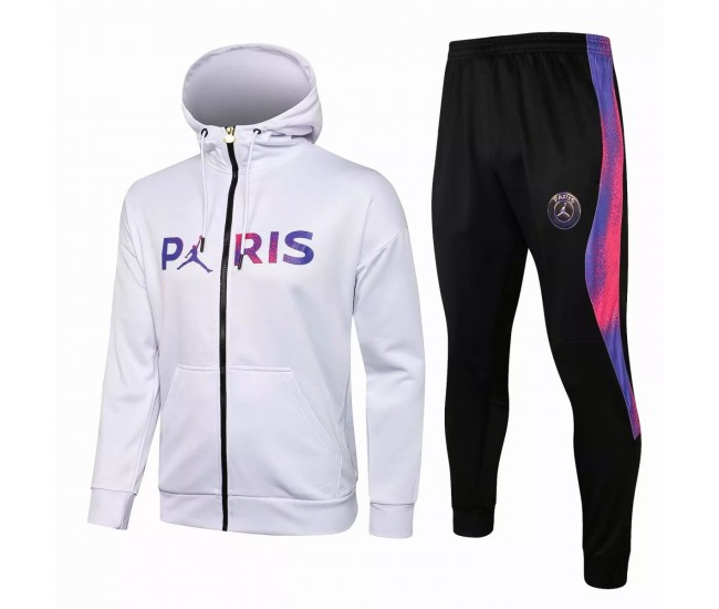 PSG Jordan Football Presentation White Tracksuit 2021 2022