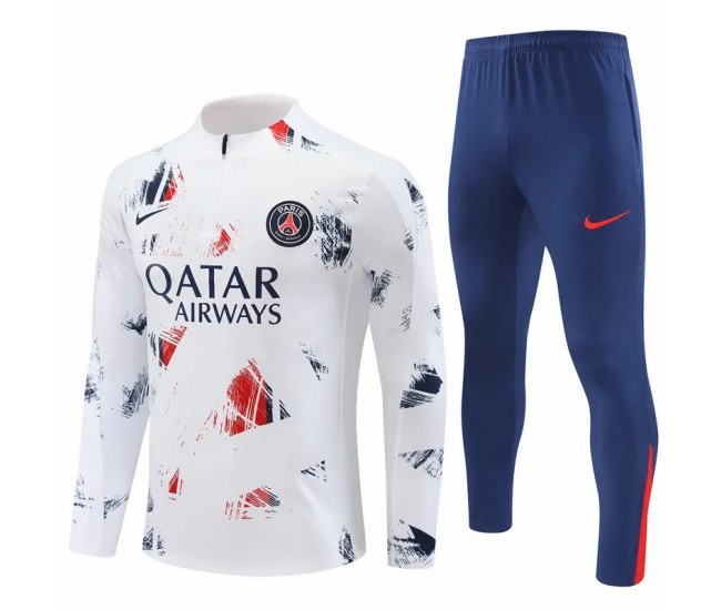 24-25 PSG Mens White Training Technical Tracksuit