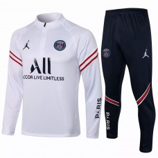 PSG Jordan Training Technical Football Tracksuit White 2021 2022