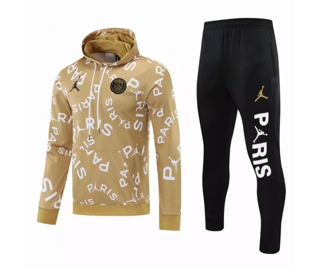 Psg X Jordan Technical Football Tracksuit Gold ​2021