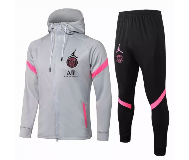 PSG X Jordan Technical Football Tracksuit Grey ​2021 2022