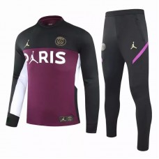 PSG X Jordan Training Technical Football Tracksuit Purple Black 2020 2021