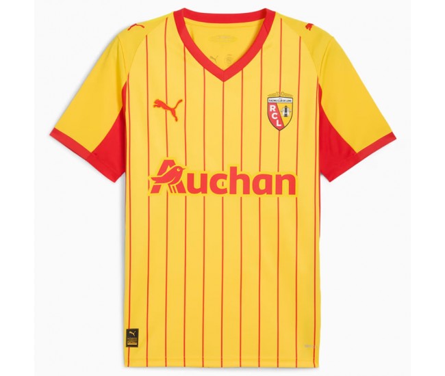 25-26 RC Lens Mens Home Soccer Jersey
