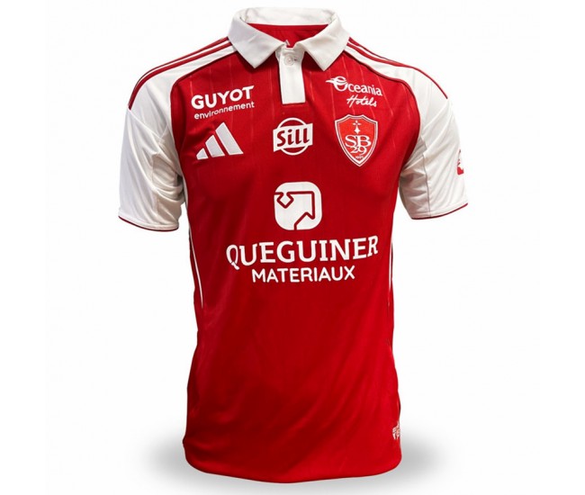 25-26 Stade Brest Mens Home Soccer Jersey