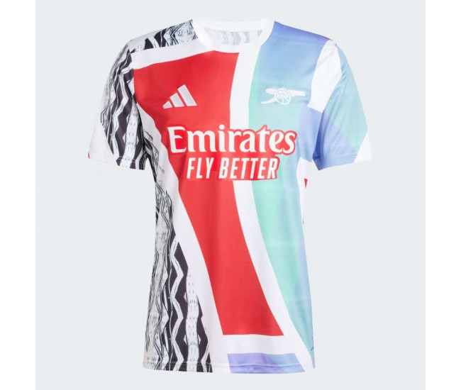 24-25 Arsenal Mens Pre Match Soccer Jersey 