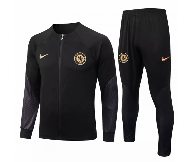 2022-23 Chelsea FC Black Training Presentation Soccer Tracksuit