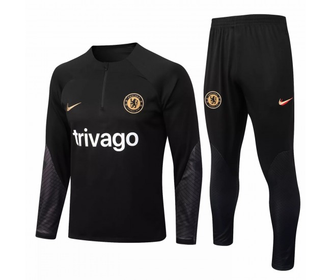 2022-23 Chelsea Black Training Technical Soccer Tracksuit