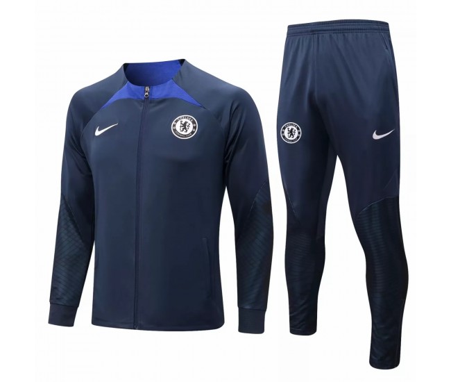 2022-23 Chelsea FC Navy Training Presentation Soccer Tracksuit