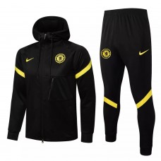 2021-22 Chelsea Black Hooded Presentation Soccer Tracksuit 2021-22 Chelsea Black Hooded Presentation Soccer Tracksuit