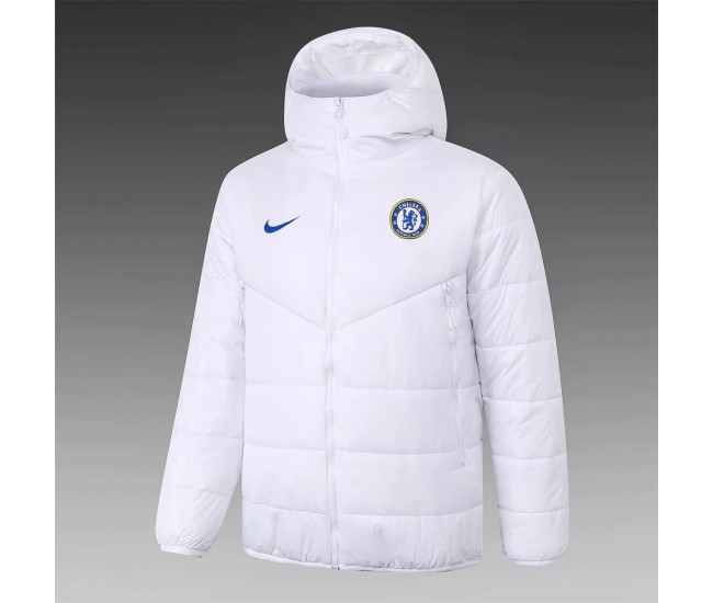 Chelsea Training Football Winter Jacket White 2021