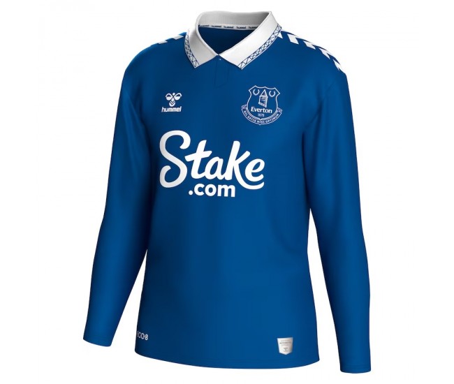 23-24 Everton Men's Long Sleeve Home Jersey