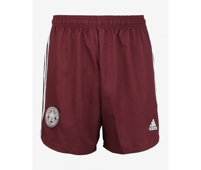 Leicester City Maroon Away Football Shorts 2021