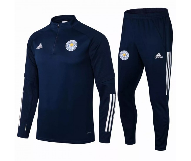 Leicester City Football Presentation Tracksuit Navy 2021 2022