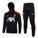 24-25 Liverpool FC Mens Black Training Hooded Technical Tracksuit