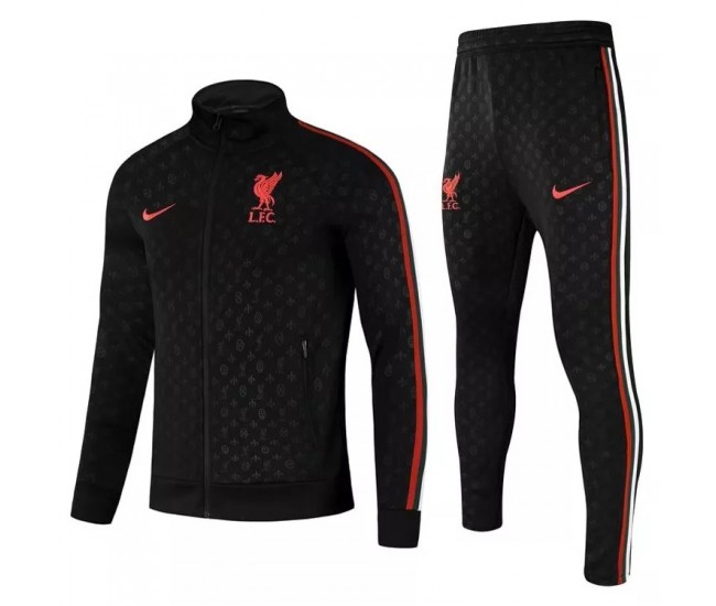 2021-22 Liverpool FC Black Training Presentation Soccer Tracksuit