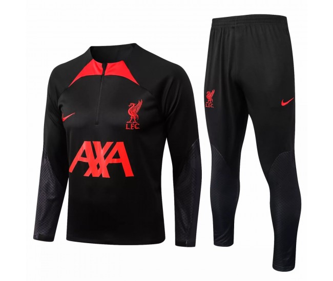 2022-23 Liverpool FC Black Training Technical Soccer Tracksuit