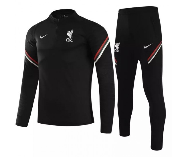 2021-22 Liverpool FC Black Training Technical Soccer Tracksuit