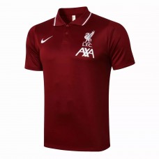 Liverpool FC Burgundy Football Polo Shirt 2021