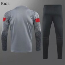 Liverpool FC Grey Training Technical Football Tracksuit Kids Light Grey 2021