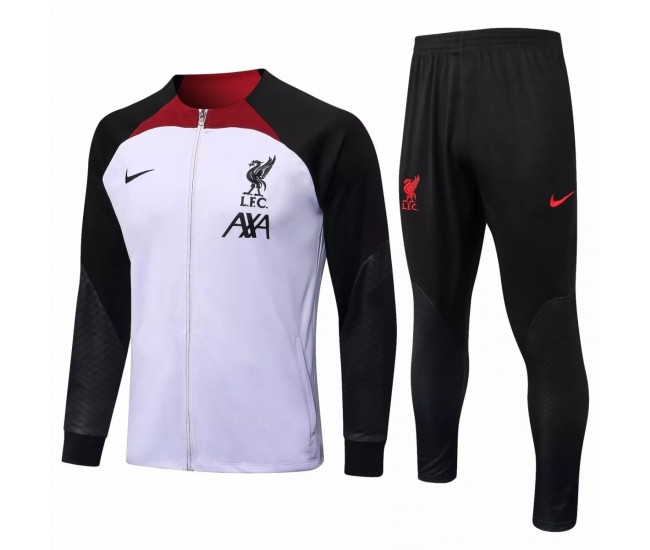 2022-23 Liverpool FC White Training Presentation Soccer Tracksuit