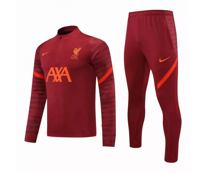 Liverpool Football Technical Training Burgundy Tracksuit 2021 2022