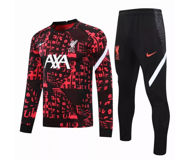 Liverpool Football Technical Training Red Black Tracksuit 2021
