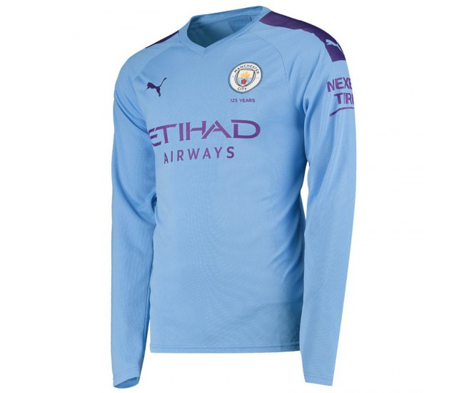 Manchester City Home Long Sleeve Shirt 2019-20