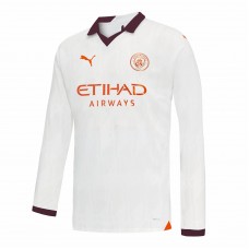 23-24 Manchester City Men's Long Sleeve Away Jersey