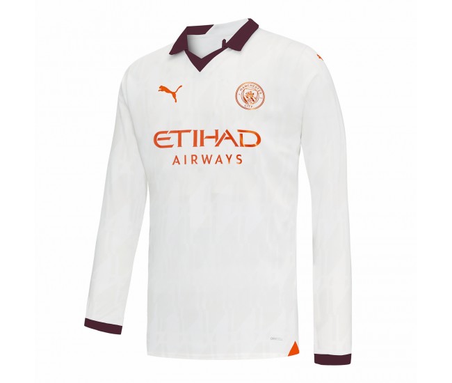 23-24 Manchester City Men's Long Sleeve Away Jersey