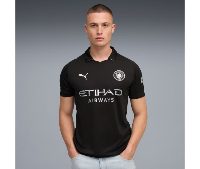 25-26 Manchester City Mens Away Authentic Soccer Jersey 