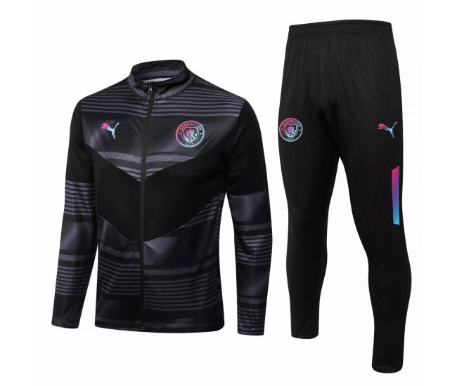 2022-23 Manchester City Black Training Presentation Soccer Tracksuit