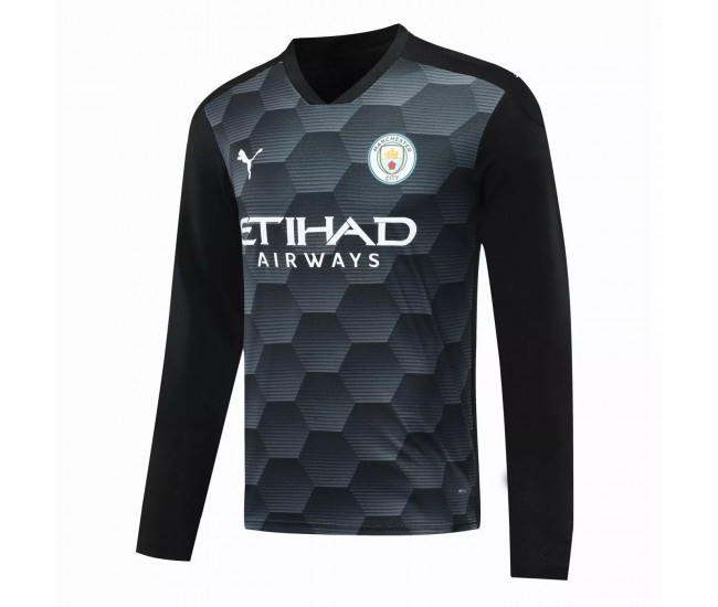 Manchester City Goalkeeper Long Sleeve Shirt Black 2021