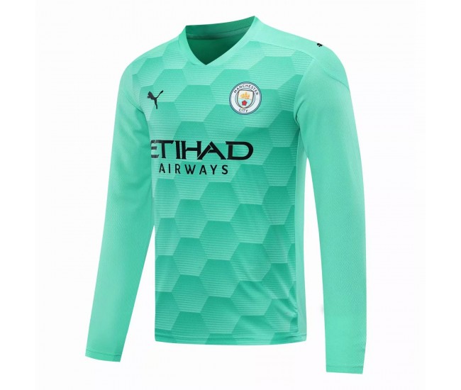 Manchester City Goalkeeper Long Sleeve Shirt Green 2021