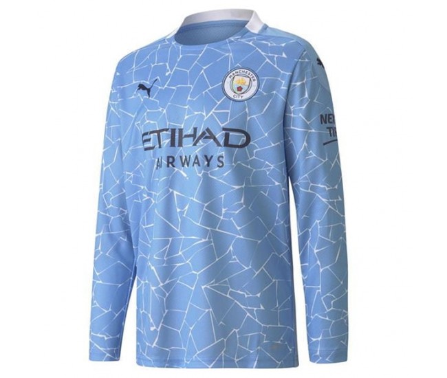 Manchester City Home Long Sleeve Shirt 2020 2021