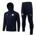 2021-22 Manchester City Blue Hooded Presentation Soccer Tracksuit