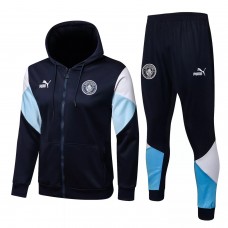 2021-22 Manchester City FC Hooded Presentation Soccer Tracksuit