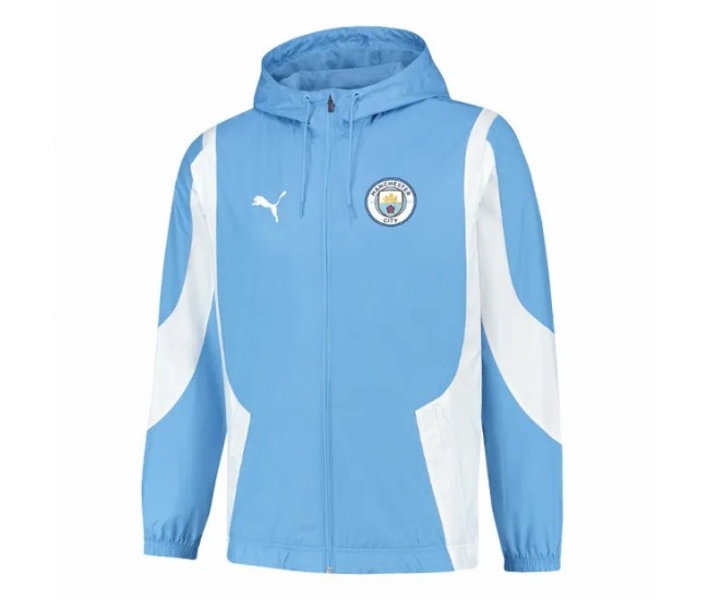 23-24 Manchester City Mens Pre Match Anthem Full Zip Hoodie Jacket