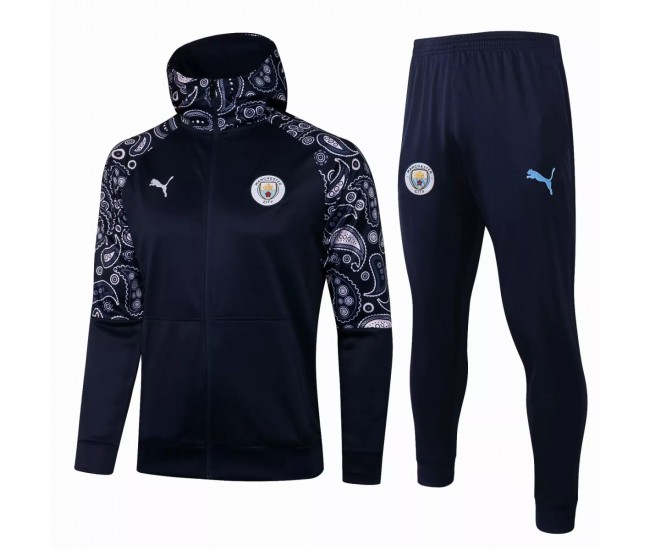 Manchester City Training Presentation Football Tracksuit Navy 2021