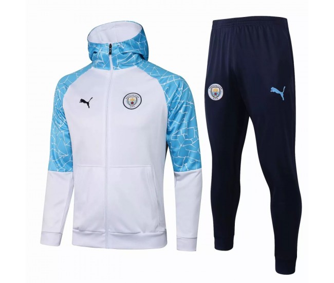 Manchester City Training Presentation Football Tracksuit White 2021