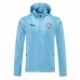 Manchester City Training Winter Football Jacket Mens Light Blue 2021