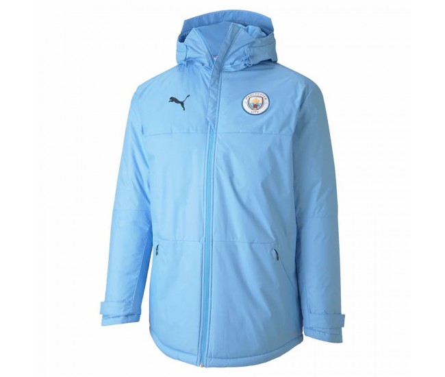 Manchester City Training Football Winter Jacket Sky Blue 2021
