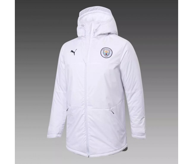 Manchester City Training Football Winter Jacket White 2021