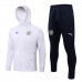 2021-22 Manchester City White Hooded Presentation Soccer Tracksuit