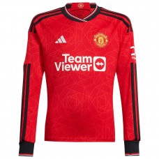 23-24 Manchester United Men's Long Sleeve Home Jersey