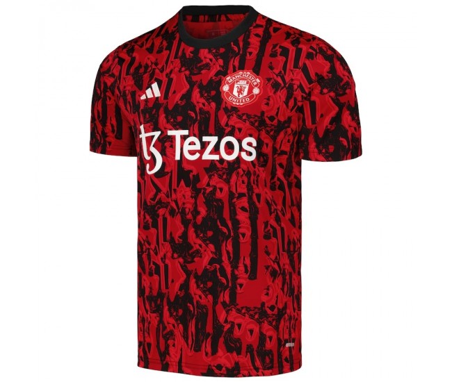 23-24 Manchester United Men's Red Pre Match Jersey