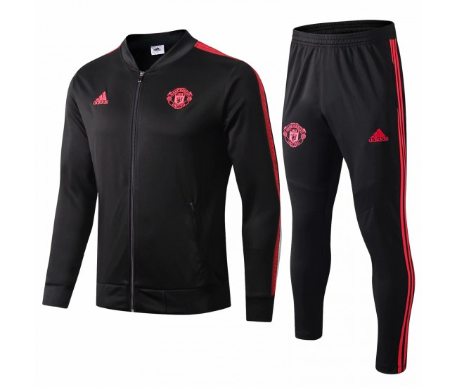 Manchester United Presentation Black Soccer Tracksuit 2019-20